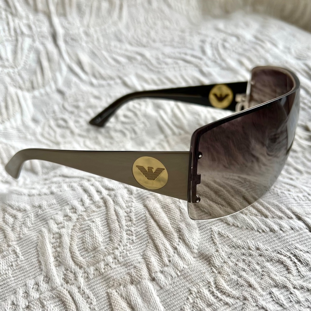 Georgio Armani Unisex Brown Grey Gold 9450/S /Sunglassess   Flawless!